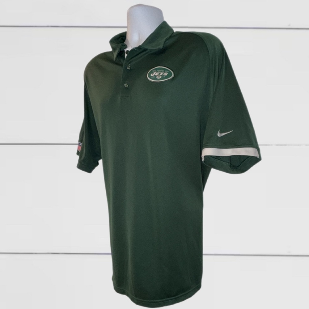 New York Jets Polo Shirt Men’s Green White Men’s Size-XL